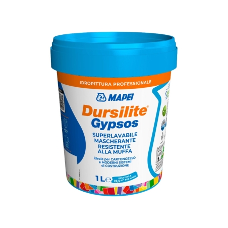 Idropittura superlavabile e resistente alle muffe per cartongesso Dursilite Gypsos Mapei -1