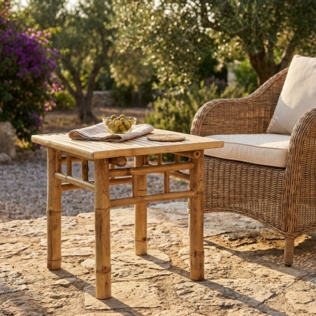 Tavolino in bamboo 45x45x45 cm - AviationEDENYA