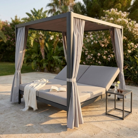 Gazebo 2 posti matrimoniale con cuscini 212x149x195h - Timbuktu -2