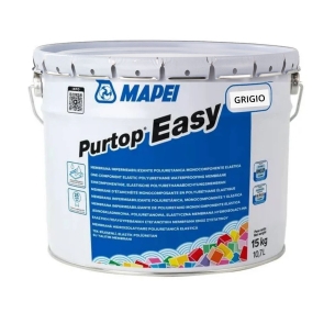 Purtop Easy T Membrana impermeabilizzante poliuretanica alifatica monocomponente trasparente per terrazzi e balconi 5 Kg - Mapei