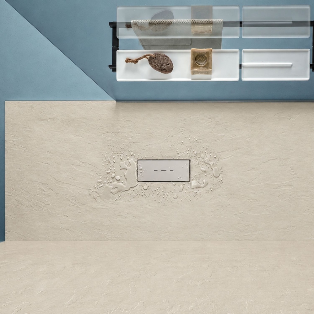 Piatto doccia 140x80 cm Agha creta effetto pietra Stone V -2