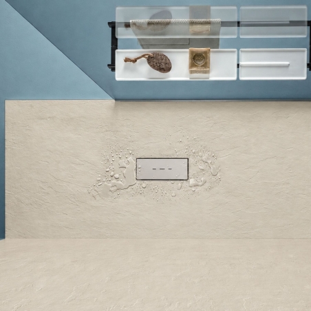 Piatto doccia 140x80 cm Agha creta effetto pietra Stone V -2