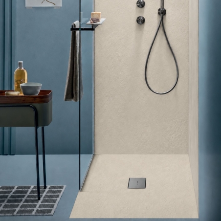 Piatto doccia 140x80 cm Agha creta effetto pietra Stone V -1