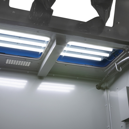 Sabbiatrice a pressione con 2 aspiratori 0605 Fervi 1350x970x1090 hmm