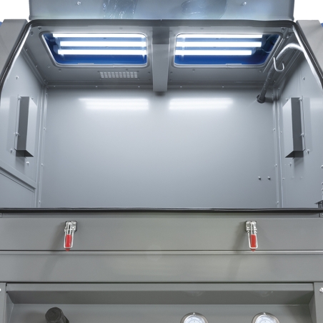 Sabbiatrice a pressione con 2 aspiratori 0605 Fervi 1350x970x1090 hmm