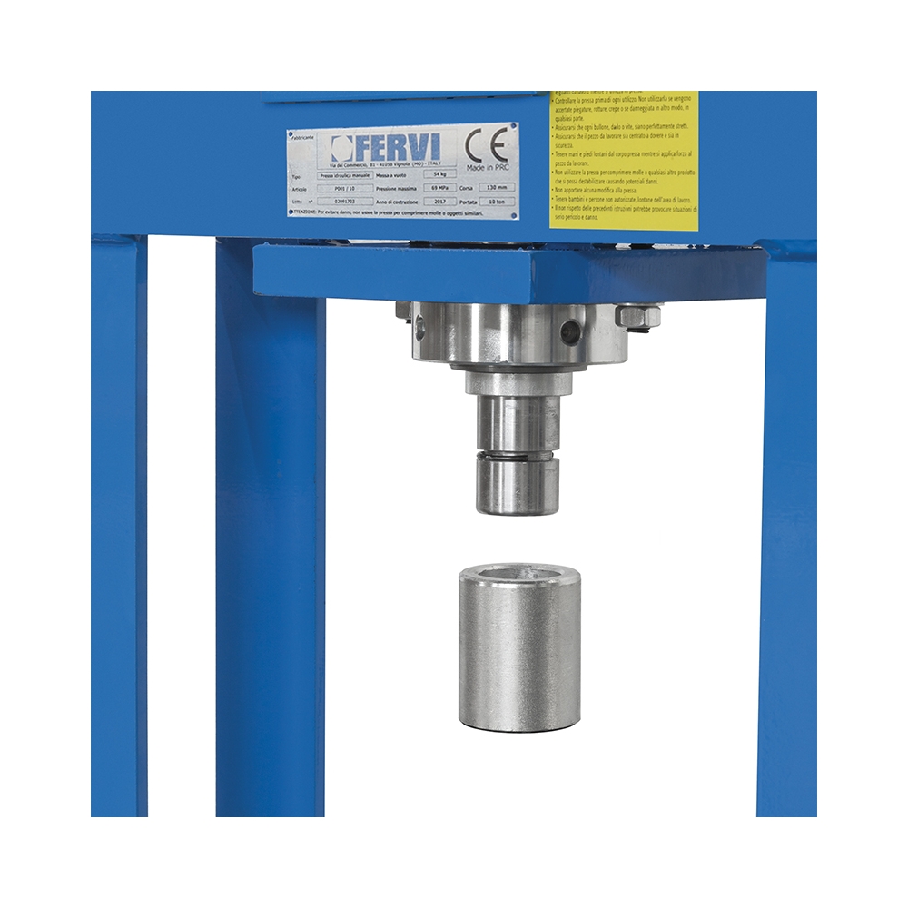 Pressa manuale idraulica P001/10 Fervi 765x535x155 h mm