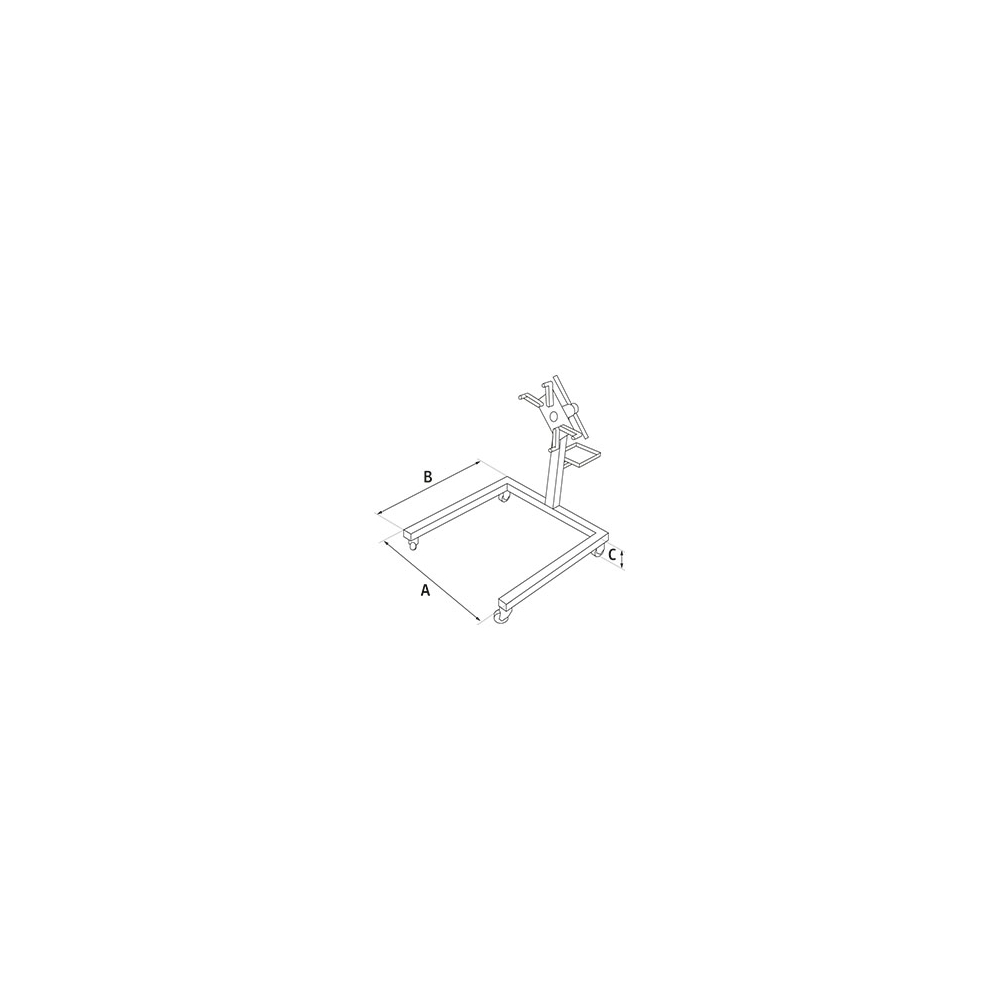Supporto motore S033 Fervi 880x215x215 h mm