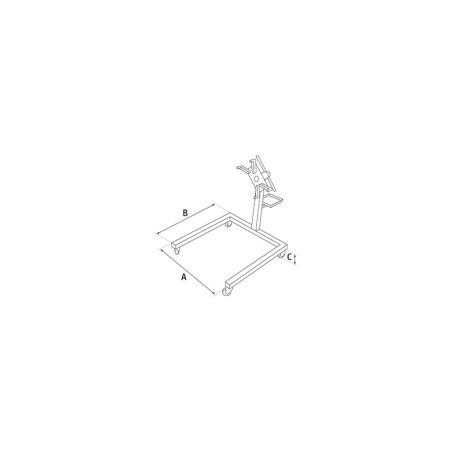 Supporto motore S033 Fervi 880x215x215 h mm