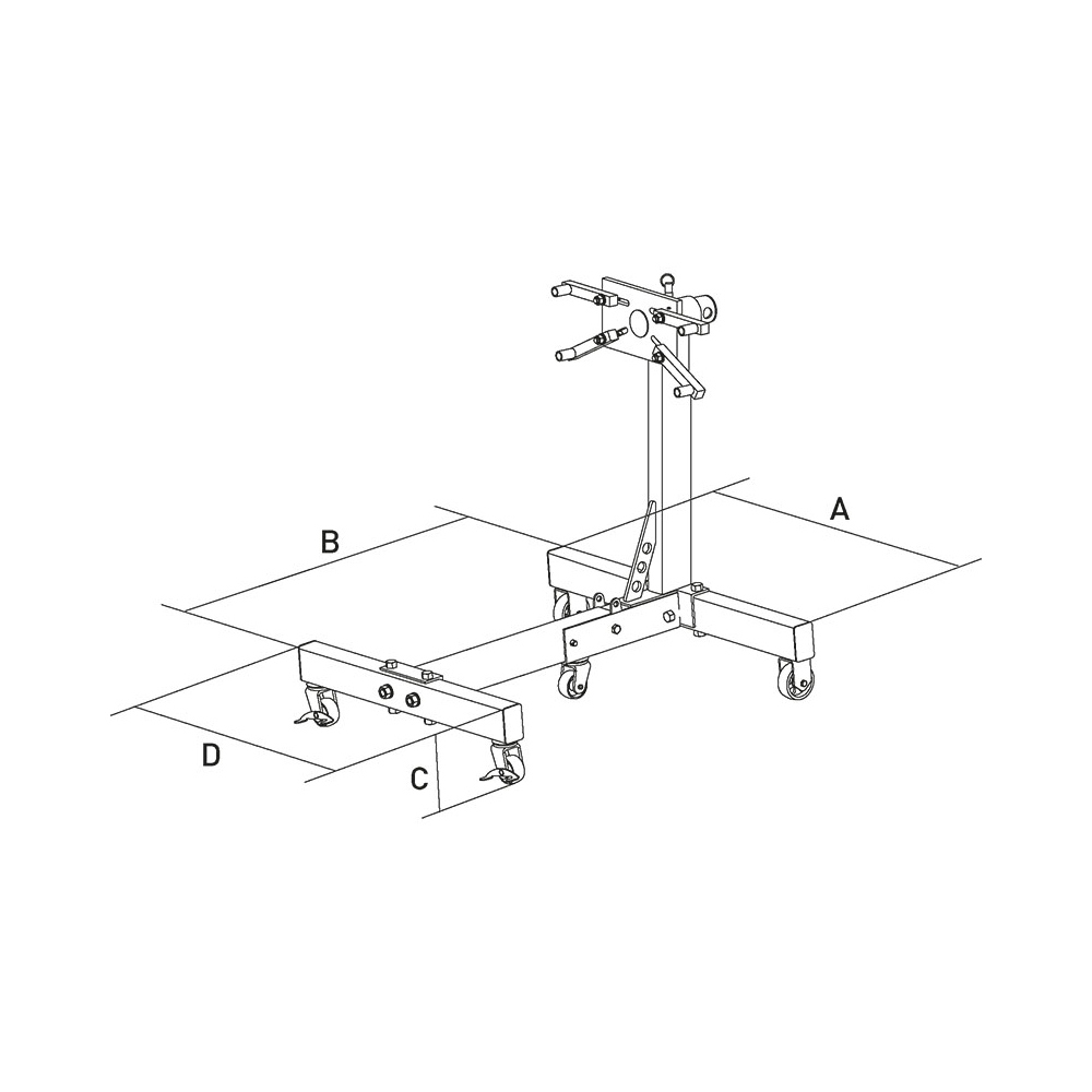 Supporto motore S068 Fervi 870x425x180 h mm