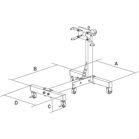 Supporto motore S068 Fervi 870x425x180 h mm