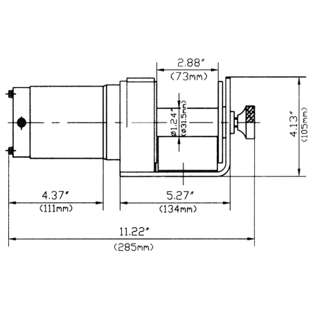 Argano elettrico a 12V in corrente continua 0630/0900 Fervi 330x230x180 h mm