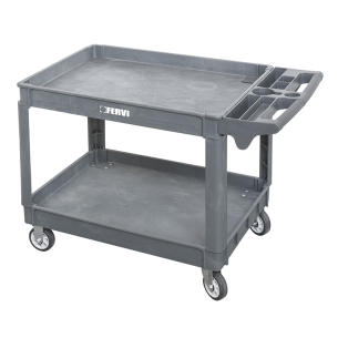 Carrello a 2 vasche polipropilene C075/2 Fervi 980x660x230 h mm