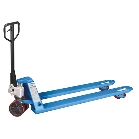 Transpallet manuale a forche lunghe 0028/1500 Fervi 1850x540x580 h mm