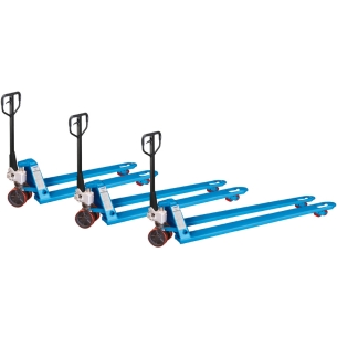 Transpallet manuale a forche lunghe 0028/1800 Fervi 2170x540x580 h mm