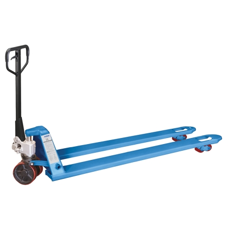 Transpallet manuale a forche lunghe 0028/1800 Fervi 2170x540x580 h mm