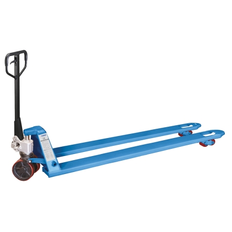 Transpallet manuale a forche lunghe 0028/2000 Fervi 2300x540x580 h mm