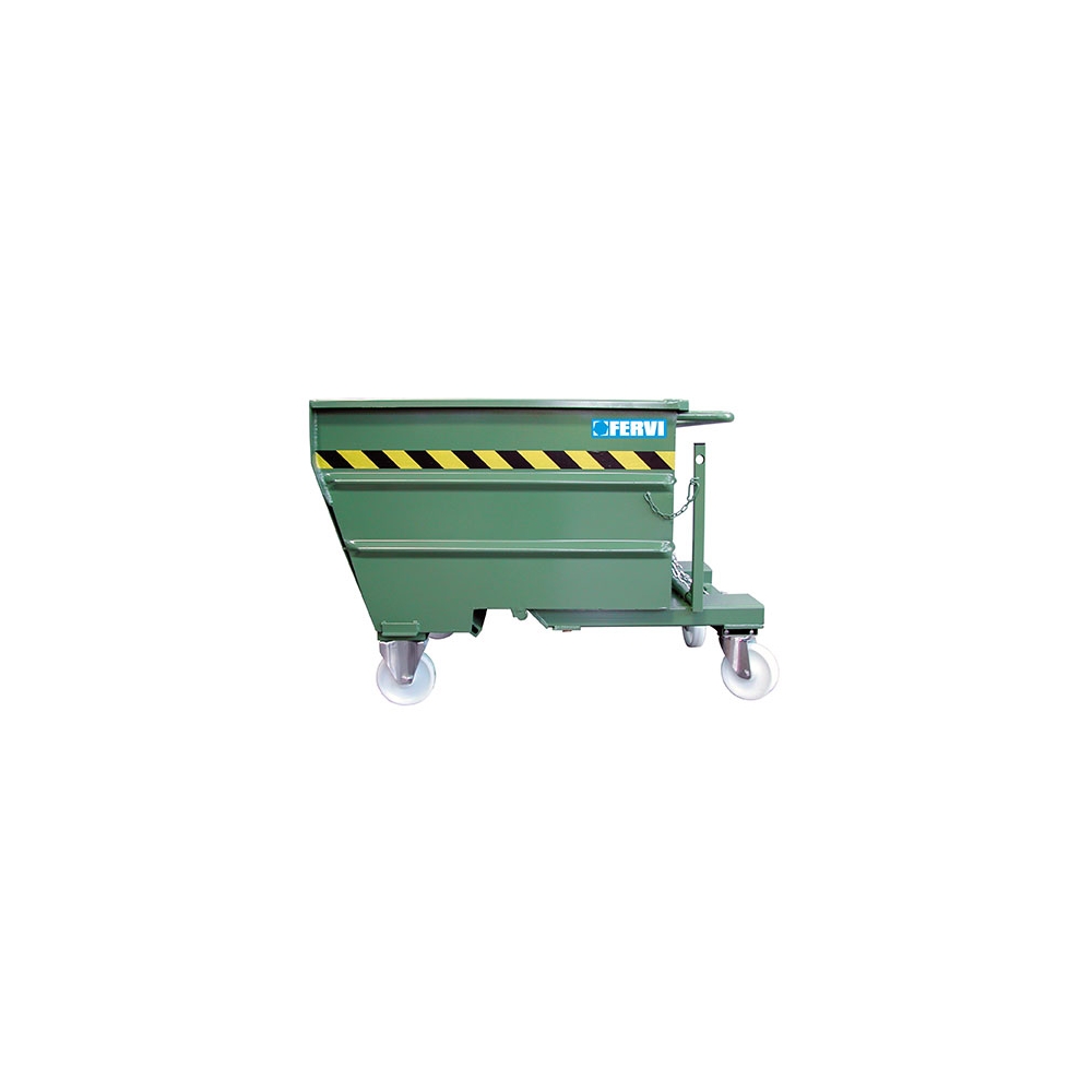 Contenitore ribaltabile per trucioli con ruote C030/0500 Fervi