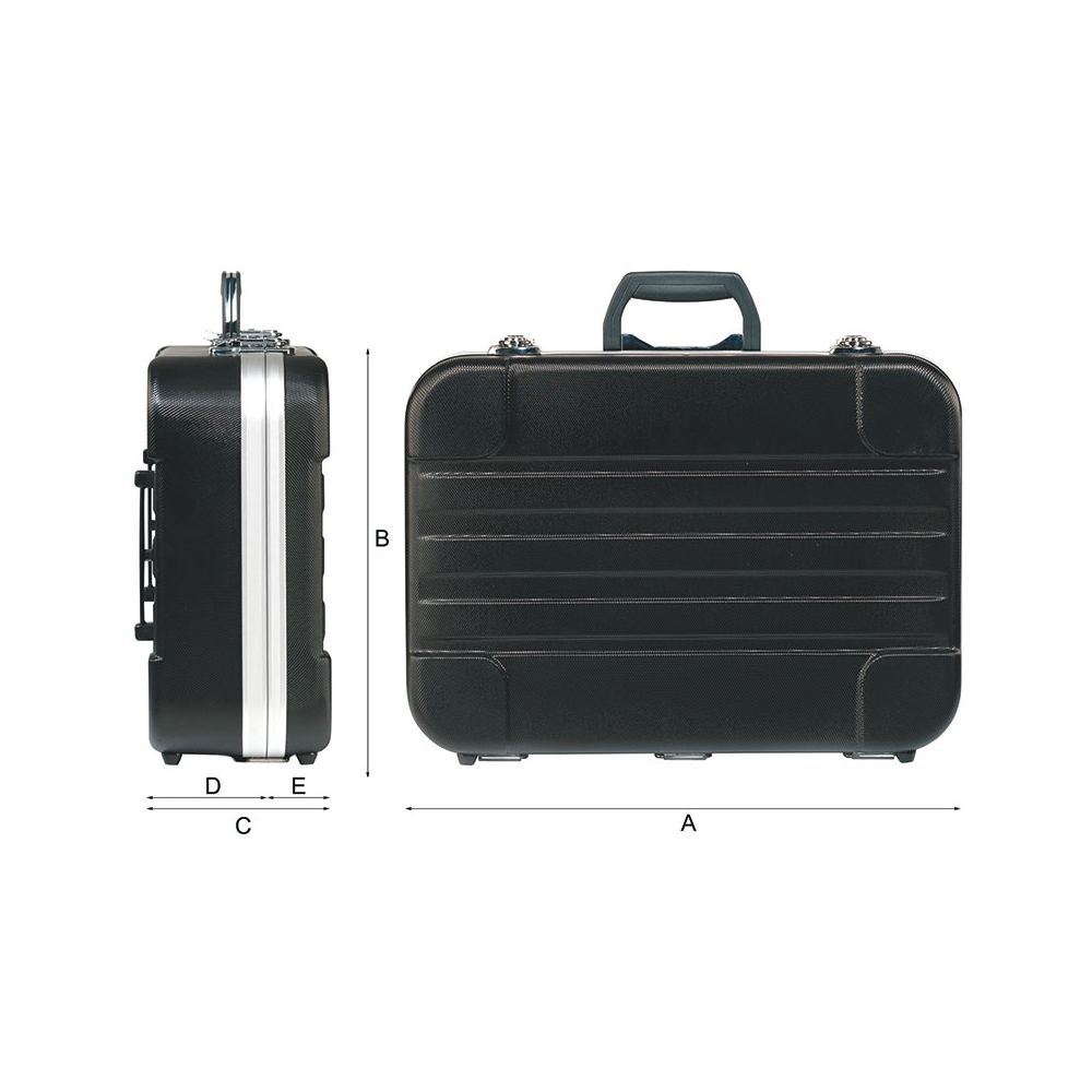 Valigia porta utensili in ABS con carrello 0683 Fervi 360x260x480 h mm -3