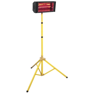 Riscaldatore elettrico a raggi infrarossi con treppiede FERVI 230 V - 2 kW cavo 3 m