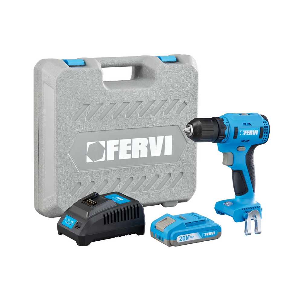 Trapano avvitatore 20V FERVI 35 / 55 Nm 2 - 13 mm acciaio Max 13 mm legno Max 40 mm