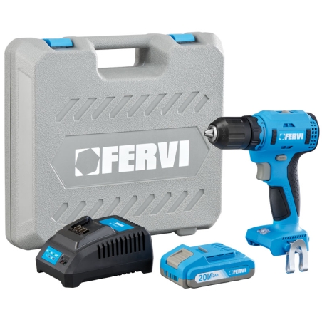 Trapano avvitatore 20V FERVI 35 / 55 Nm 2 - 13 mm acciaio Max 13 mm legno Max 40 mm