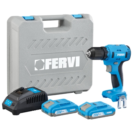 Trapano avvitatore 20V FERVI 35 / 55 Nm 2 - 13 mm acciaio Max 13 mm legno Max 40 mm