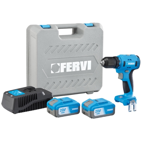 Trapano avvitatore 20V FERVI 35 / 55 Nm 2 - 13 mm acciaio Max 13 mm legno Max 40 mm