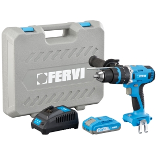 Trapano a percussione 20V FERVI 1,5 - 13 mm cemento Max 16 mm acciaio Max 13 mm 70 / 75 Nm