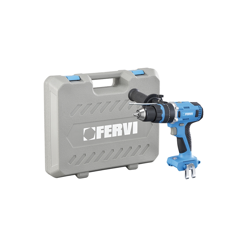 Trapano a percussione 20V FERVI 1,5 - 13 mm cemento Max 16 mm acciaio Max 13 mm 70 / 75 Nm