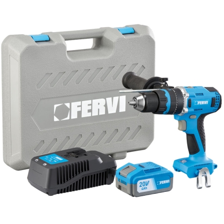 Trapano a percussione 20V FERVI 1,5 - 13 mm cemento Max 16 mm acciaio Max 13 mm 70 / 75 Nm