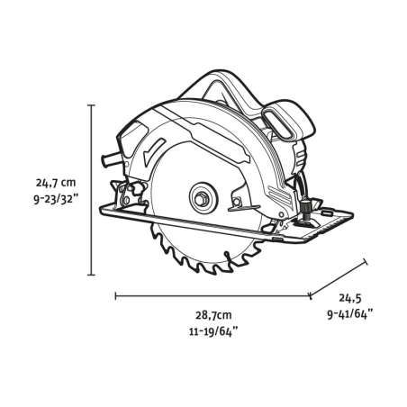 Sega circolare 1,5 kW FERVI 20 mm 185 / 190 mm 5500 min-1 -2