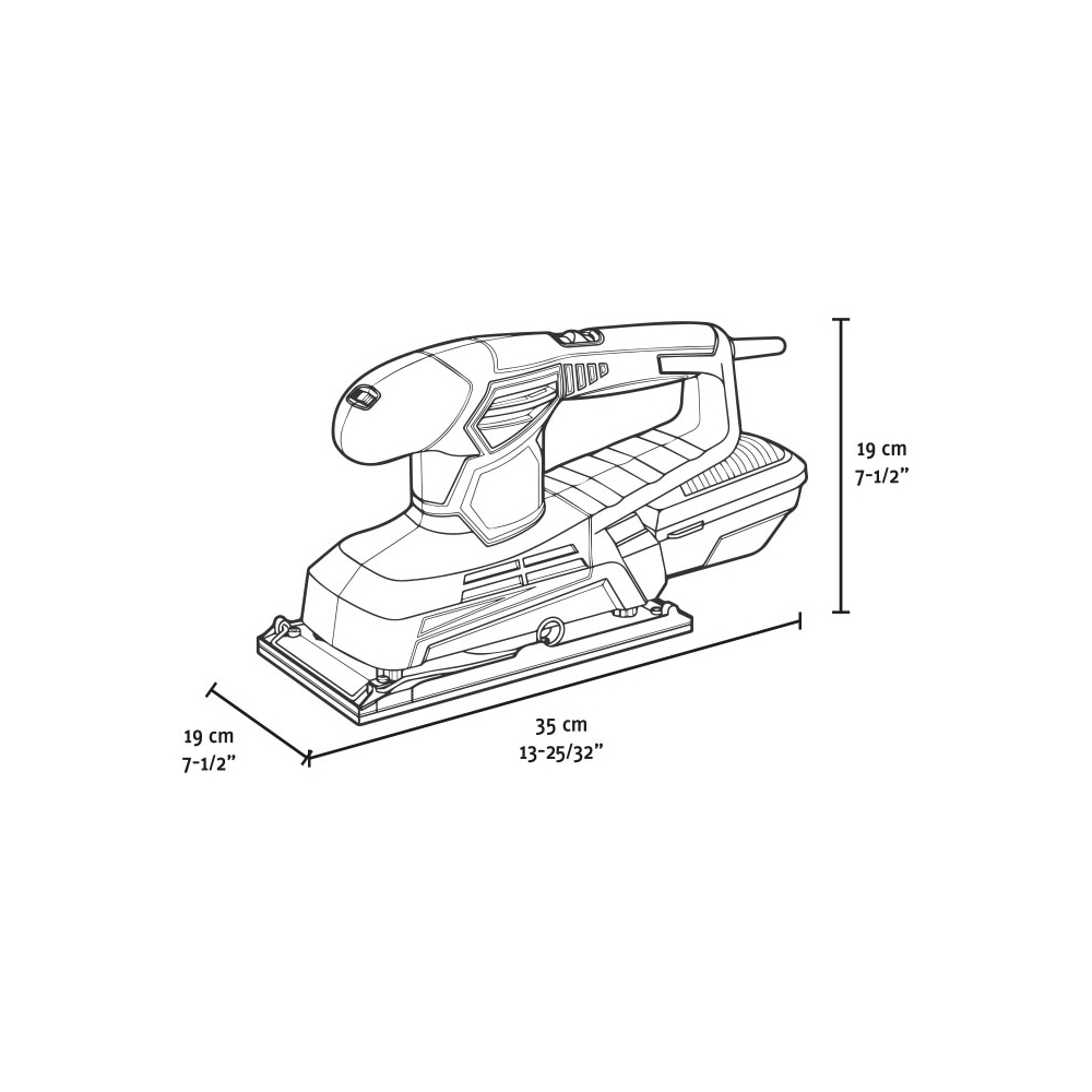 Levigatrice orbitale 350W FERVI 350 W 6000-11000 min-1 12000-22000 min-1 -2