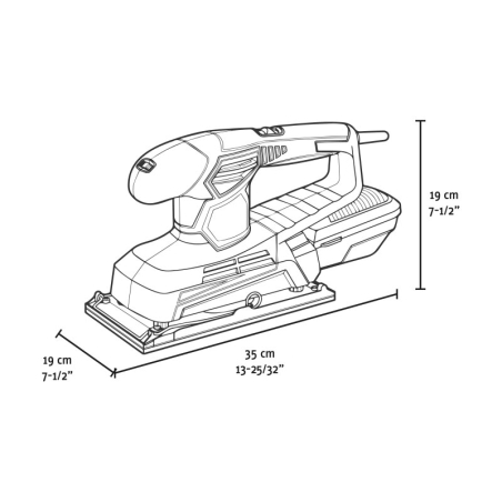 Levigatrice orbitale 350W FERVI 350 W 6000-11000 min-1 12000-22000 min-1 -2