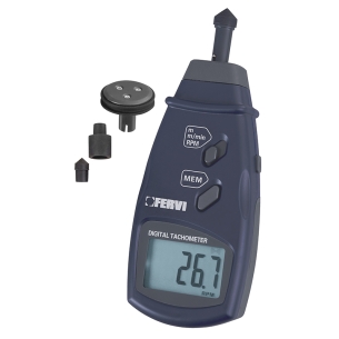Contagiri digitale a contatto FERVI C069 2,5 - 9999,9 rpm 0,05 - 999,99 m/min