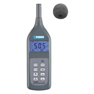 Fonometro integratore digitale FERVI F010 30 dB ÷ 130 dB (A) | 32 dB ÷ 130 dB (C) | 35 dB ÷ 130 dB (Lineare) 0,1 s