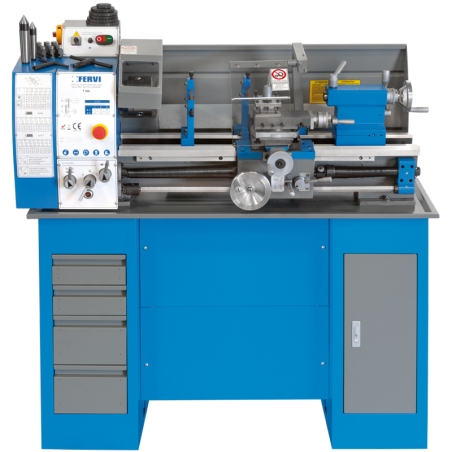 Tornio parallelo FERVI T700 con diametro banco 260 mm, diametro max sul carro 180 mm e distanza punte 700 mm -1