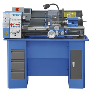 Tornio parallelo FERVI T750 con diametro banco 290 mm, diametro max sul carro 175 mm e distanza punte 750 mm -1