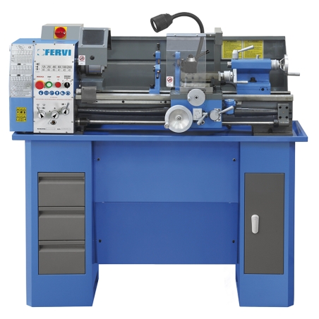 Tornio parallelo FERVI T750 con diametro banco 290 mm, diametro max sul carro 175 mm e distanza punte 750 mm -1