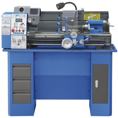 Tornio parallelo con inverter FERVI T750I con diametro banco 290 mm, diametro max sul carro 175 mm e distanza punte 750 mm -1