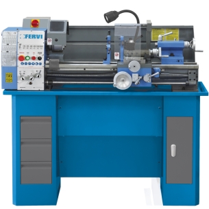 Tornio parallelo FERVI T900 con diametro banco 320 mm, diametro max sul carro 210 mm e distanza punte 900 mm -1