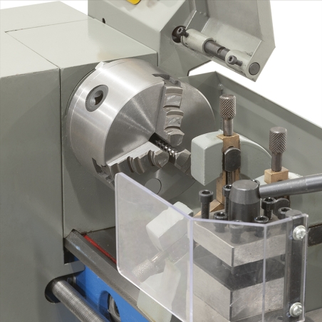 Tornio parallelo FERVI 0506 con diametro banco 210 mm, diametro max sul carro 140 mm e distanza punte 400 mm -3