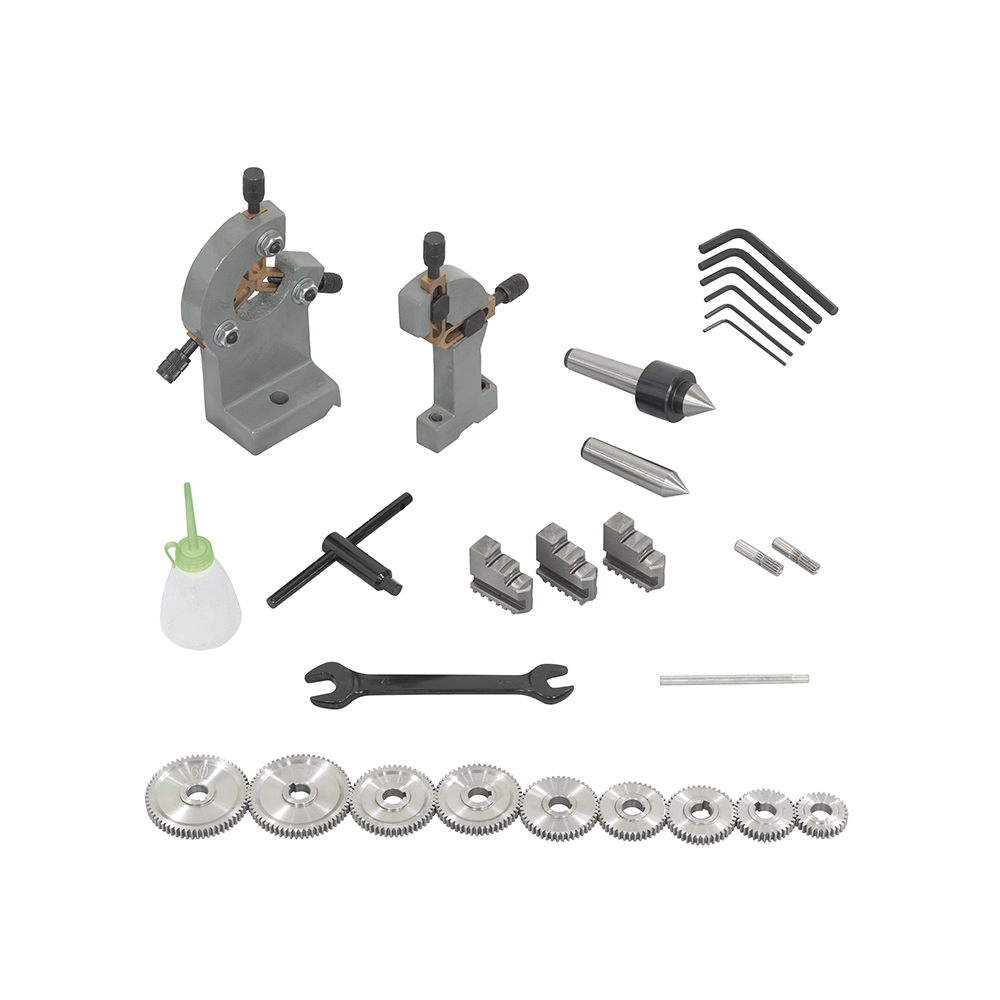 Tornio parallelo FERVI 0506 con diametro banco 210 mm, diametro max sul carro 140 mm e distanza punte 400 mm -4