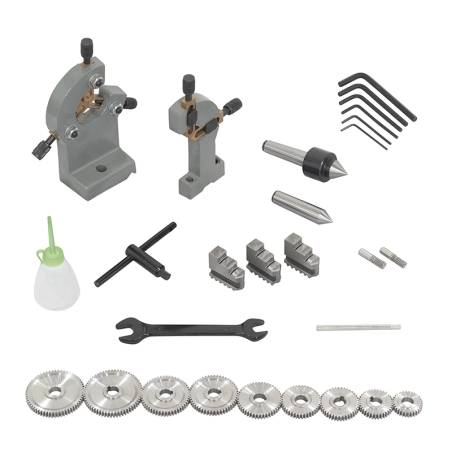 Tornio parallelo FERVI 0506 con diametro banco 210 mm, diametro max sul carro 140 mm e distanza punte 400 mm -4