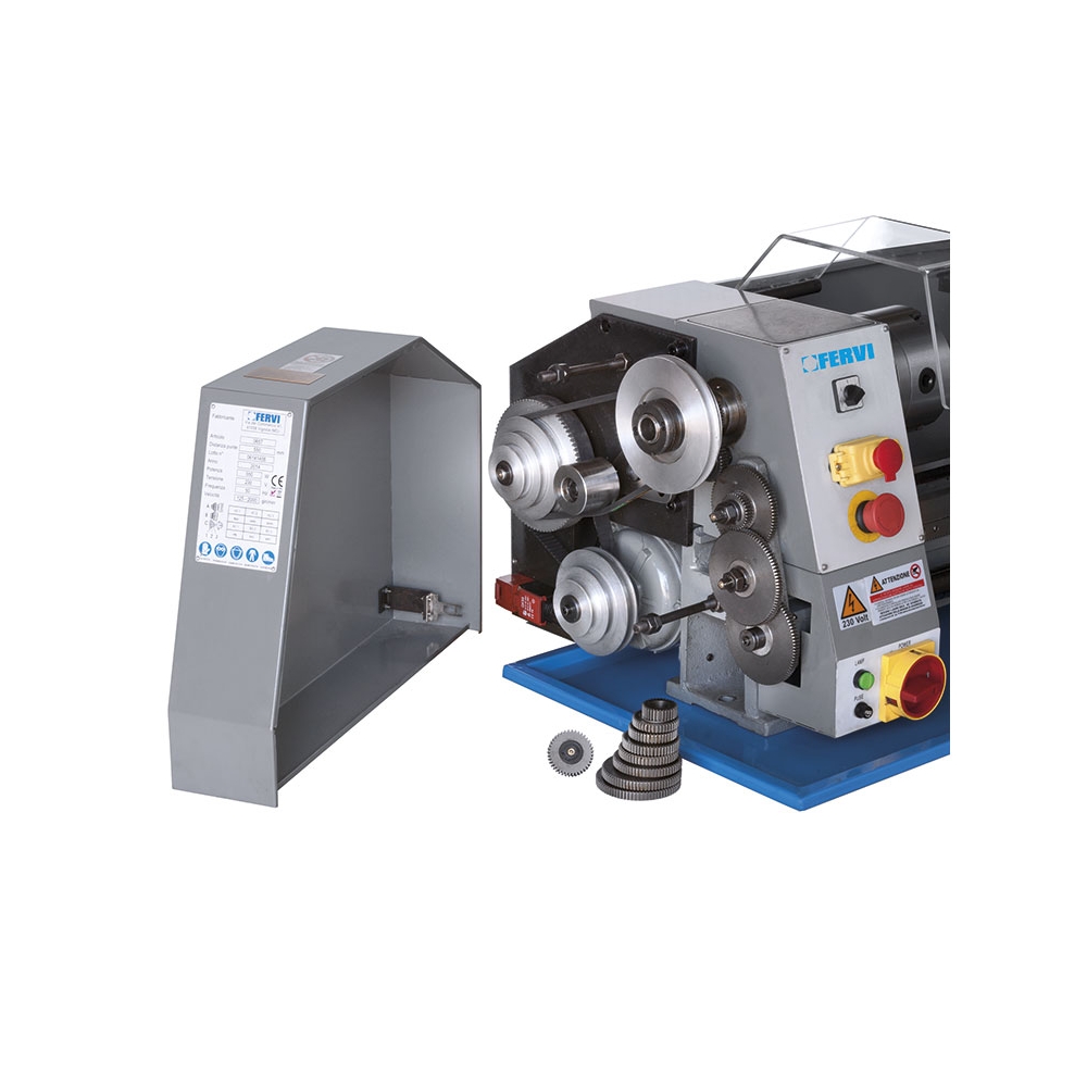 Tornio parallelo FERVI 0657 con diametro banco 250 mm, diametro max sul carro 150 mm e distanza punte 550 mm -2