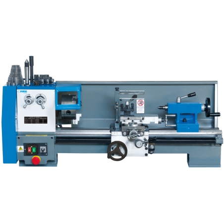 Tornio parallelo FERVI 0708 con diametro banco 200 mm, diametro max sul carro 122 mm e distanza punte 520 mm -1