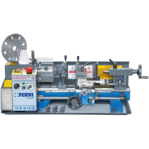 Tornio parallelo FERVI 0716 con diametro banco 170 mm, diametro max sul carro 110 mm e distanza punte 300 mm -1