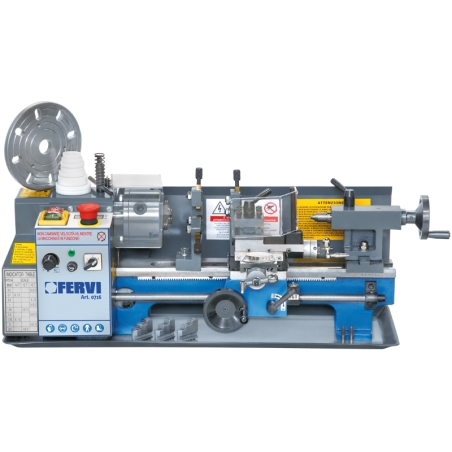 Tornio parallelo FERVI 0716 con diametro banco 170 mm, diametro max sul carro 110 mm e distanza punte 300 mm -1