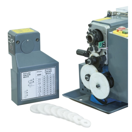 Tornio parallelo FERVI 0716 con diametro banco 170 mm, diametro max sul carro 110 mm e distanza punte 300 mm -4