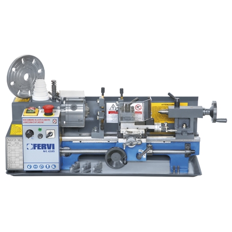 Tornio parallelo FERVI 0716S con diametro banco 170 mm, diametro max sul carro 125 mm e distanza punte 350 mm -1
