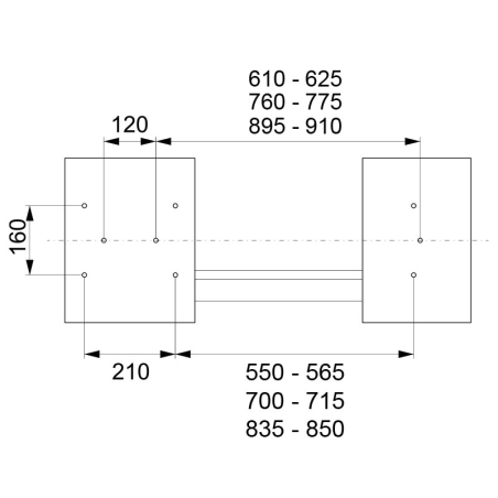 Banco per tornio universale FERVI 0657/B da dimensioni 90 ÷ 91,5 | 105 ÷ 106,5 | 118,5 ÷ 119,5 x 433 x 720h mm -2